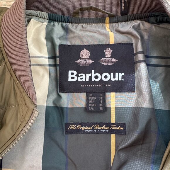 Barbour Bowhill Quilted Jacket in Army Green 4 - Picture 5 of 13